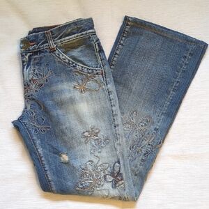 Miss Sixty Embroidered Straight Leg Jeans